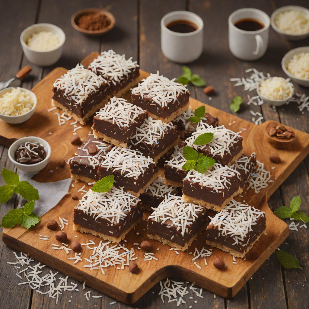No-Bake Lamington Coconut Chocolate Slice