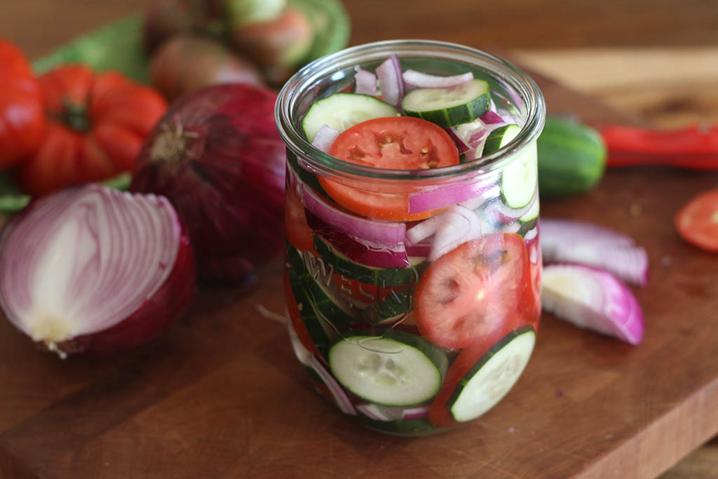 Quick Fermented Cucumber & Ginger Salad
