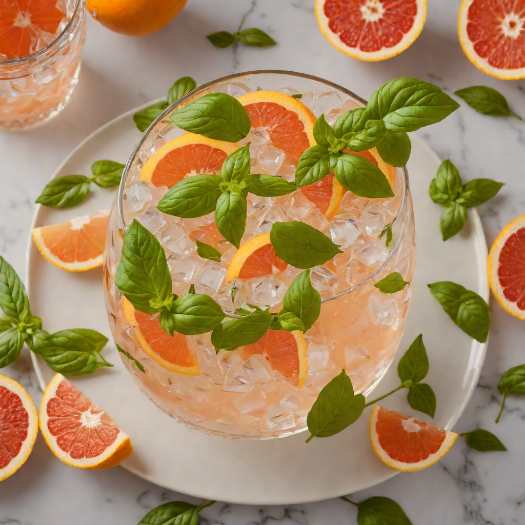 Vodka Grapefruit Smash with Fresh Basil