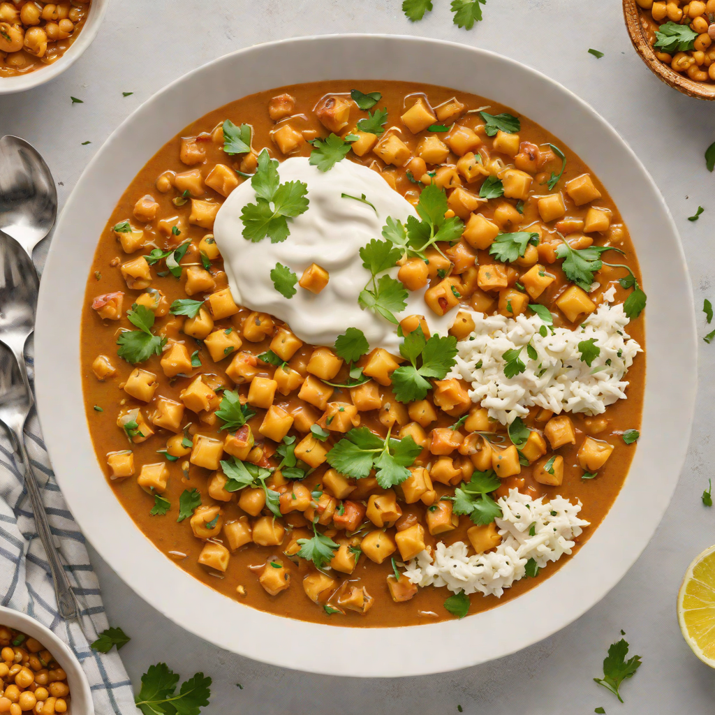 One-Pot Greek Chickpea Curry with Yogurt