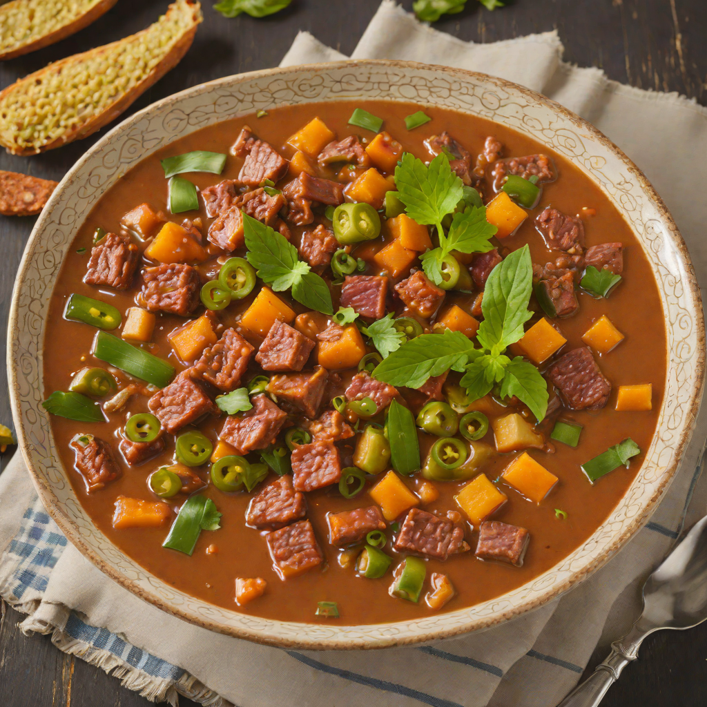 Sweet Potato and Andouille Sausage Gumbo with Okra