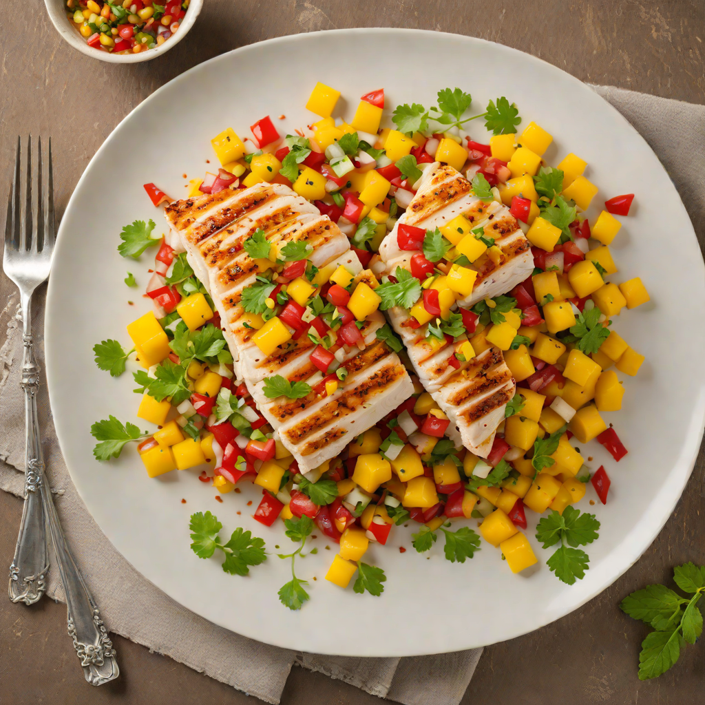 Pan-Seared Chicken with Caribbean Mango-Pepper Salsa