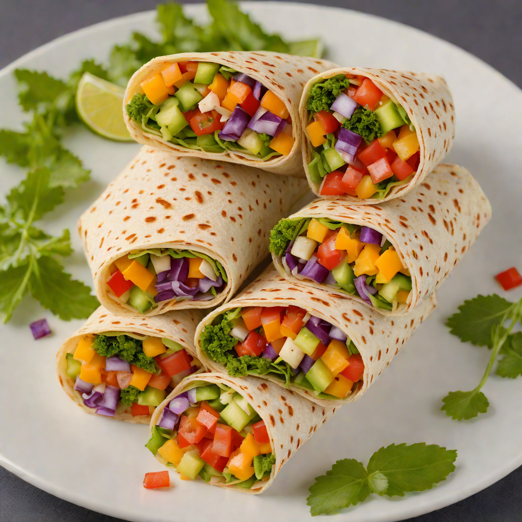 Game-Inspired Rainbow Veggie Wrap