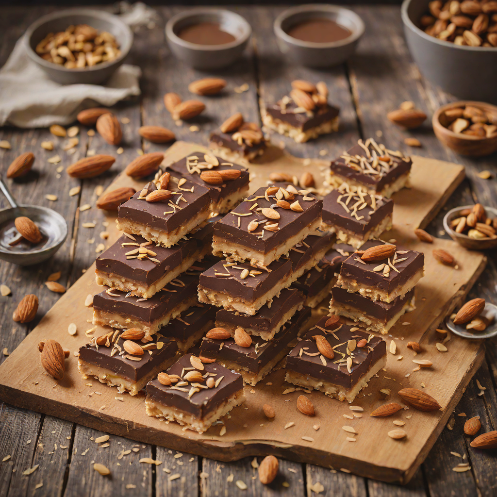 No-Bake Chocolate Almond Layered Bars