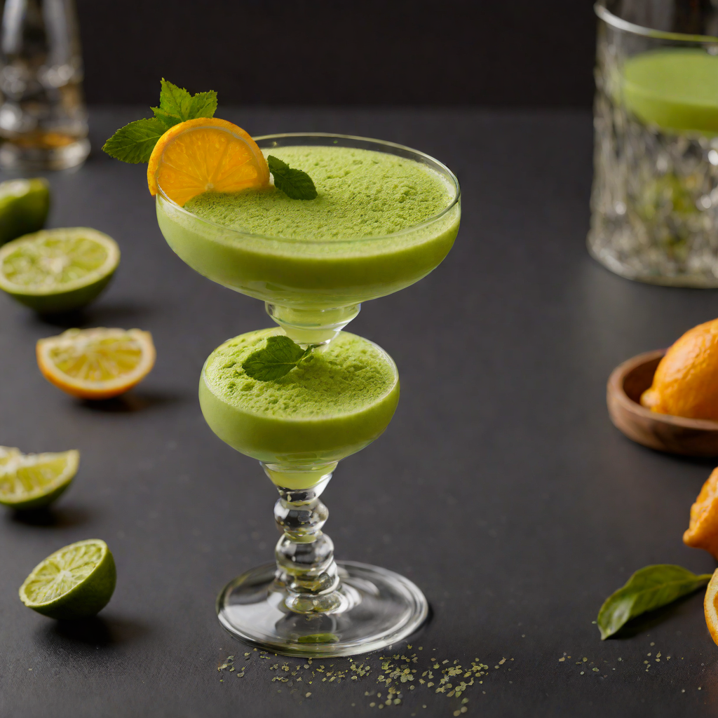 Matcha Mezcal Sour with Citrus Foam