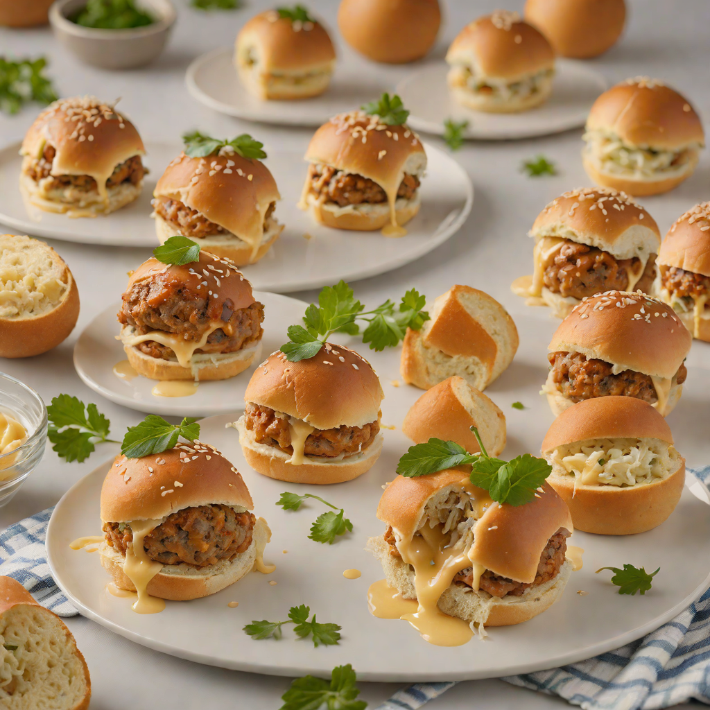 Mini Cheesy Turkey Meatball Sliders