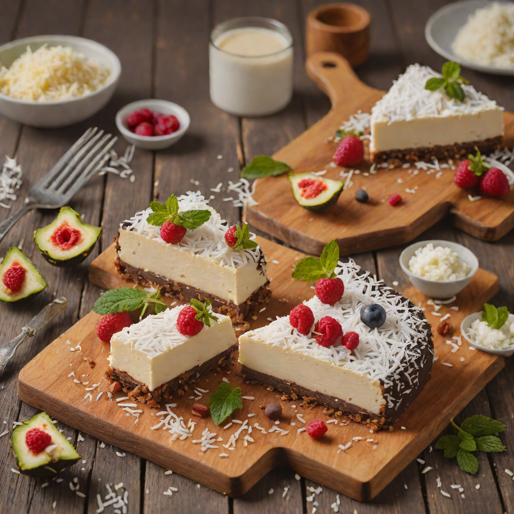 No-Bake Lamington Cheesecake Slice