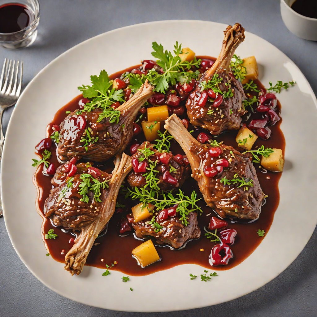 Slow-Cooked Lamb Shanks with Wattleseed and Ruby Port