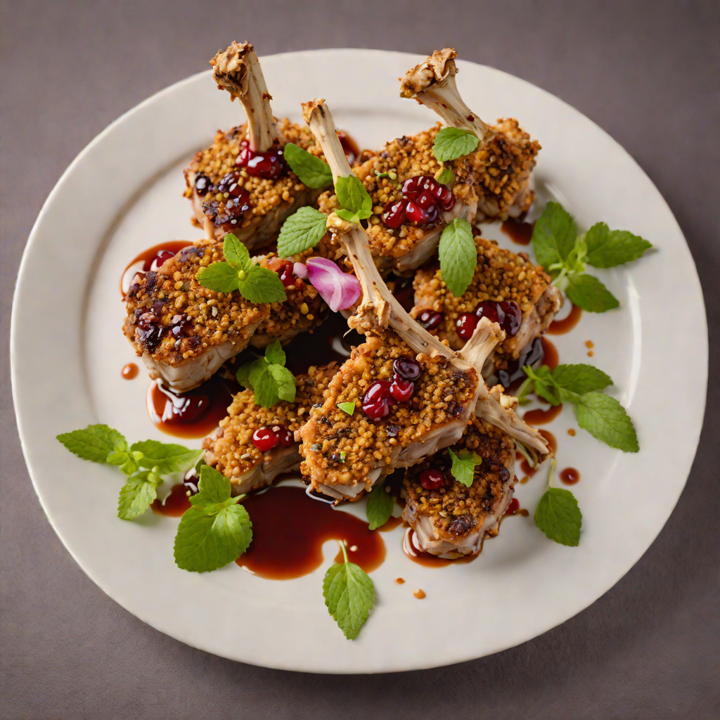 Macadamia-Crusted Lamb Chops with Mint-Pepperberry Chutney
