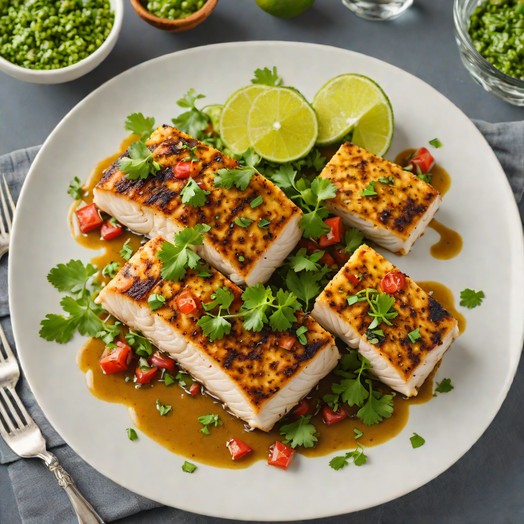 Pan-Seared Chile-Lime Mahi Mahi with Cilantro Chutney