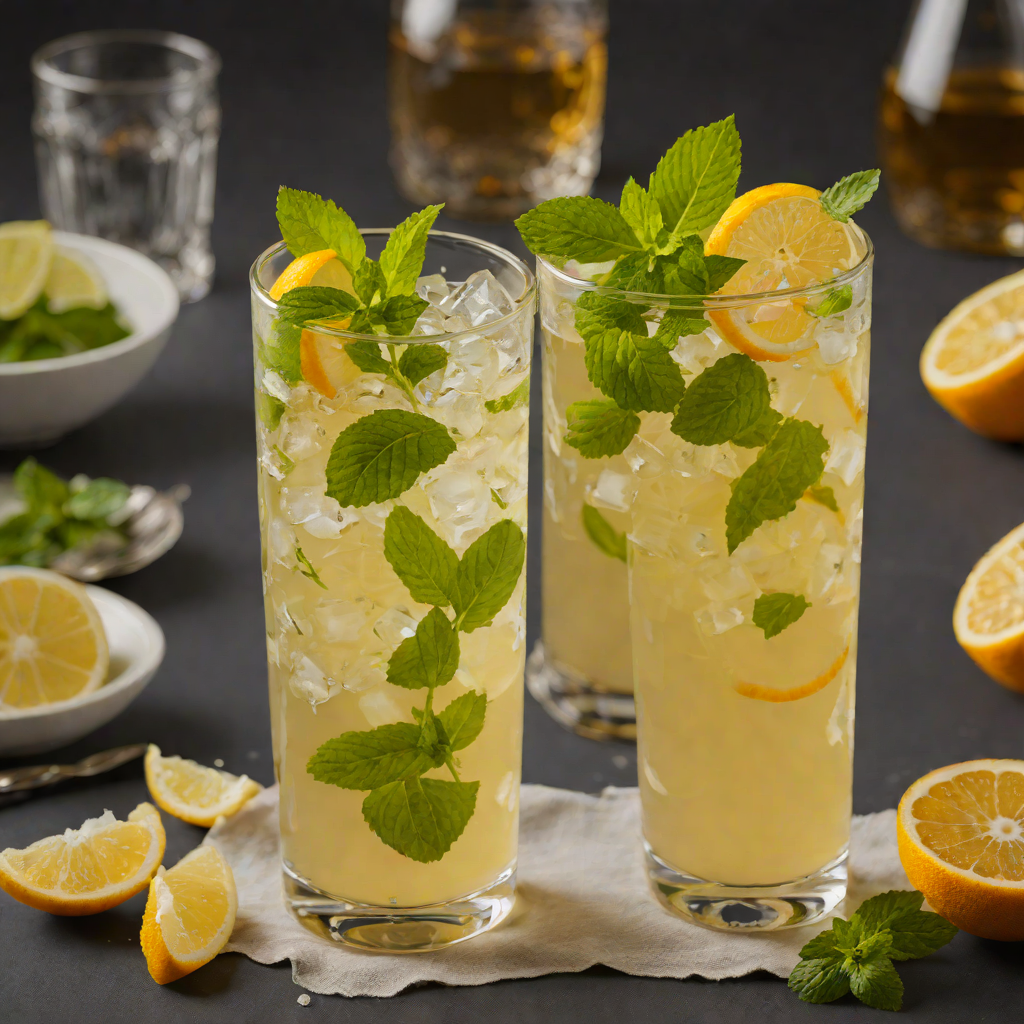 Ginger-Mint Iced Green Tea with Citrus Zest