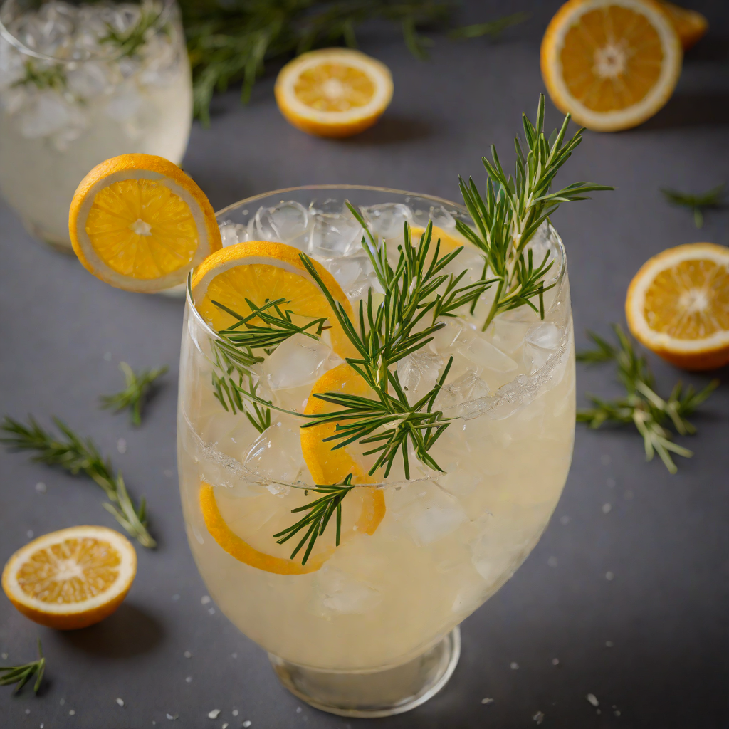 Citrus-Pressed Gin Fizz with Rosemary