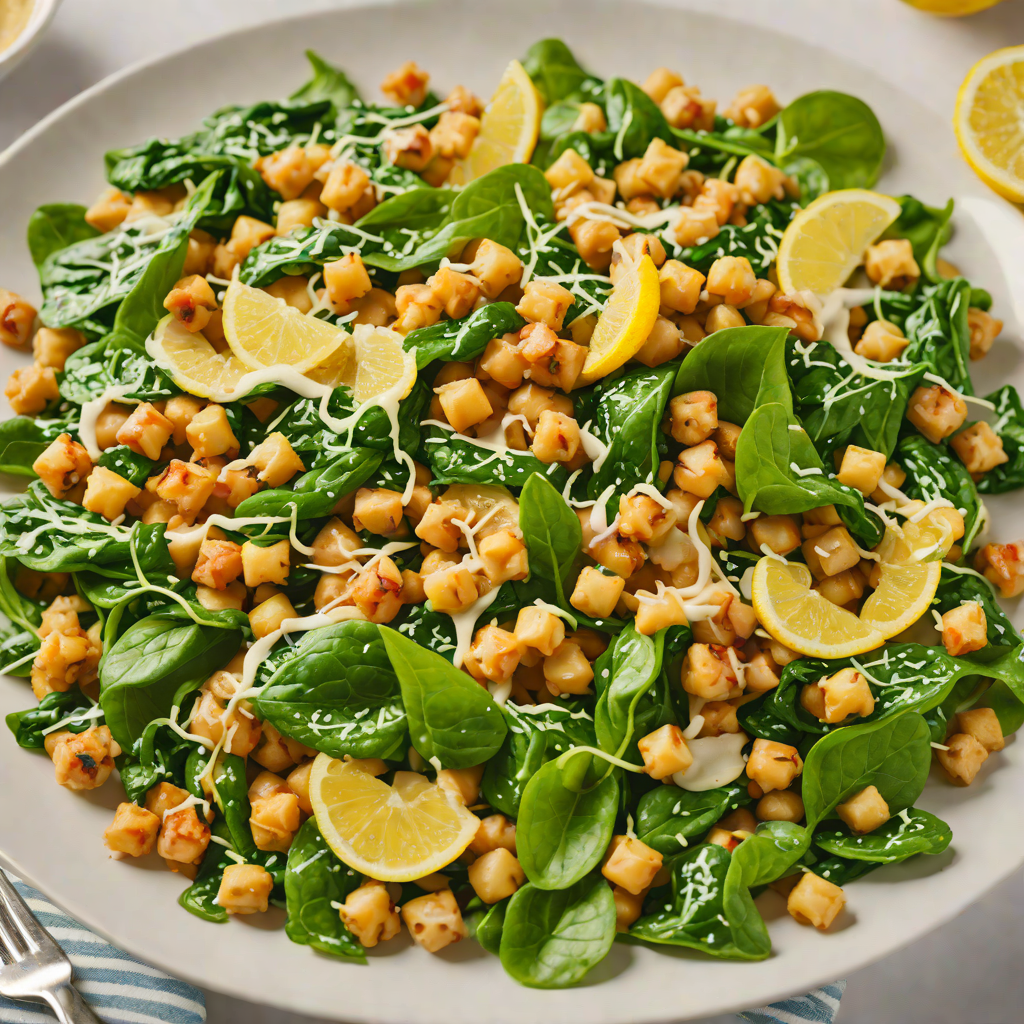 Sautéed Chickpea and Spinach Bowl with Lemon-Tahini Dressing