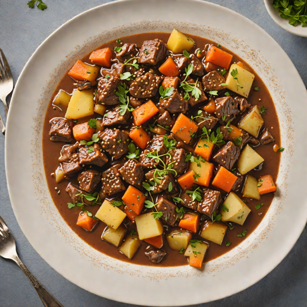 Slow-Cooked Beef and Vegemite Stew with Root Vegetables
