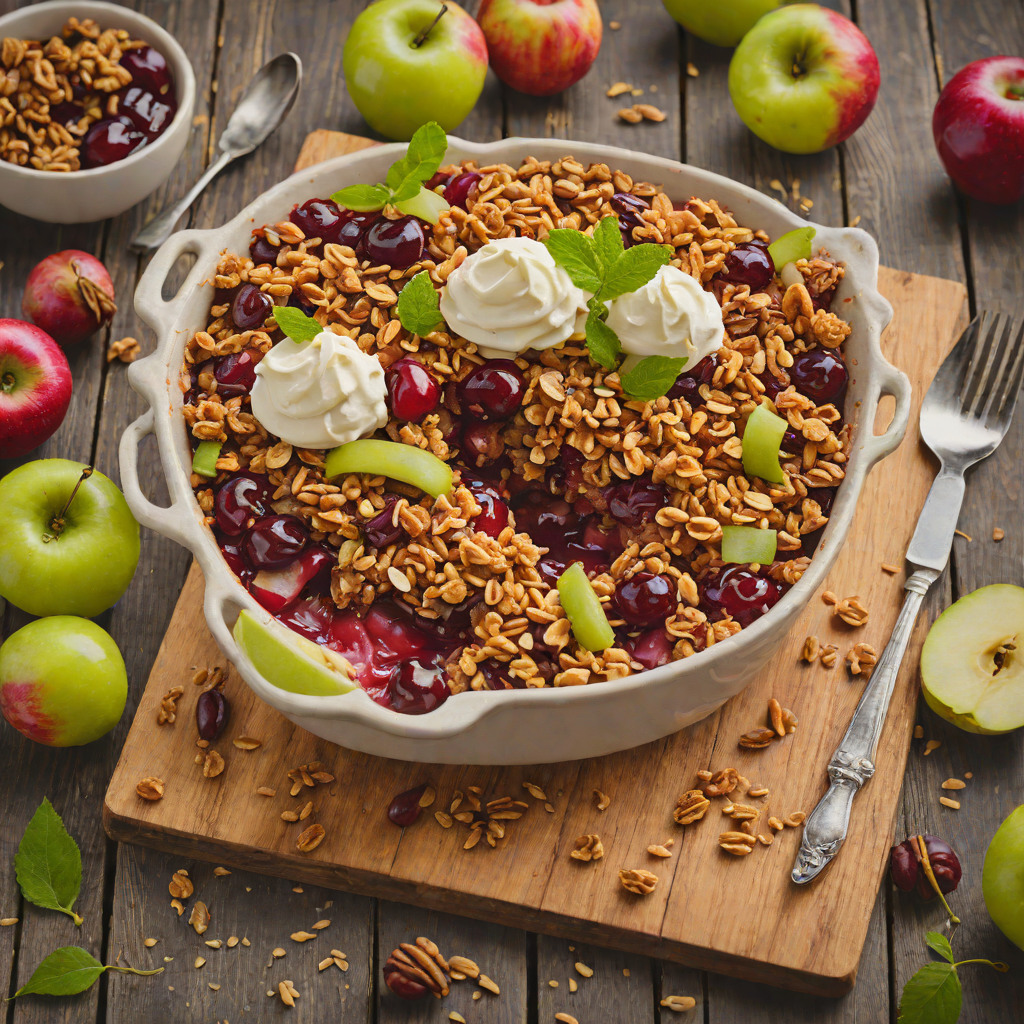 Kalamazoo-Style Cherry and Apple Crisp
