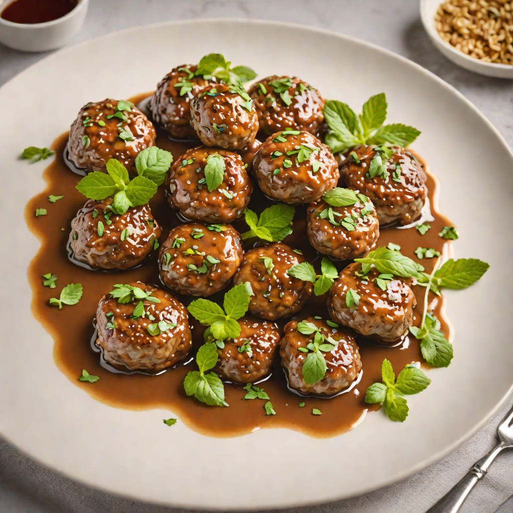 Slow-Cooked Lamb Rissoles with Mint and Worcestershire Glaze