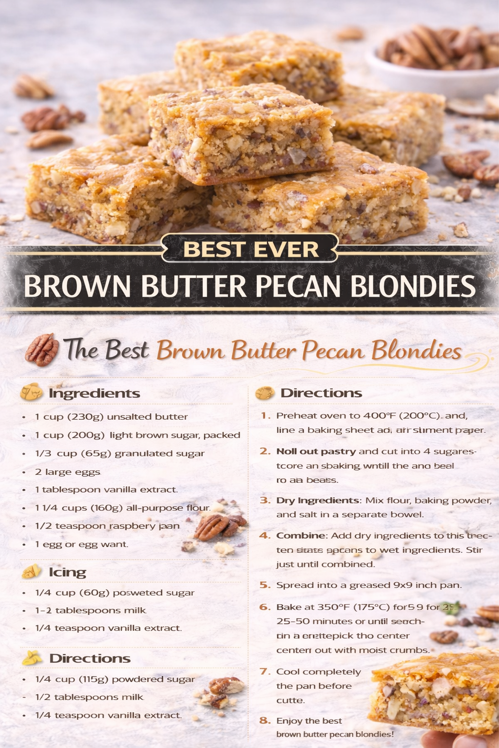 One-Bowl Brown Butter Pecan Blondies