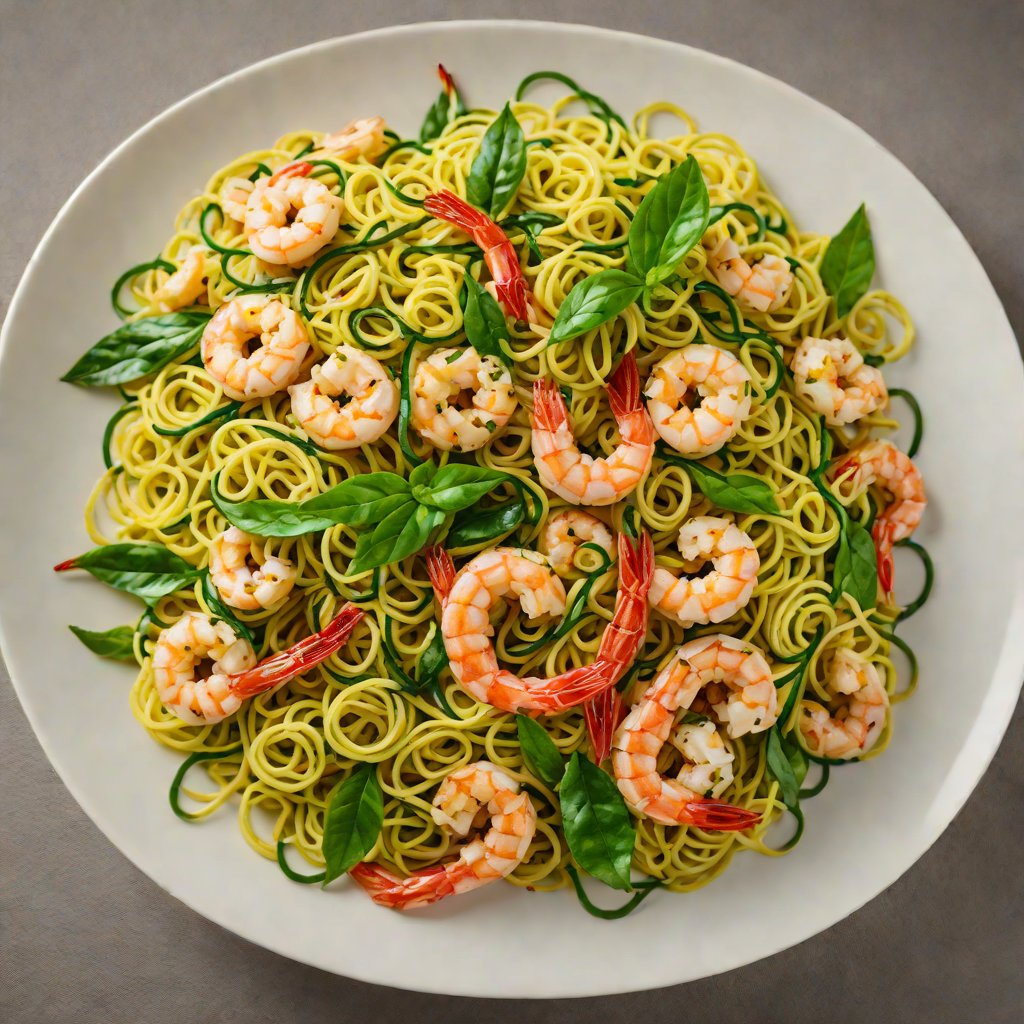 Stir-Fried Zucchini Noodles with Shrimp and Thai Basil
