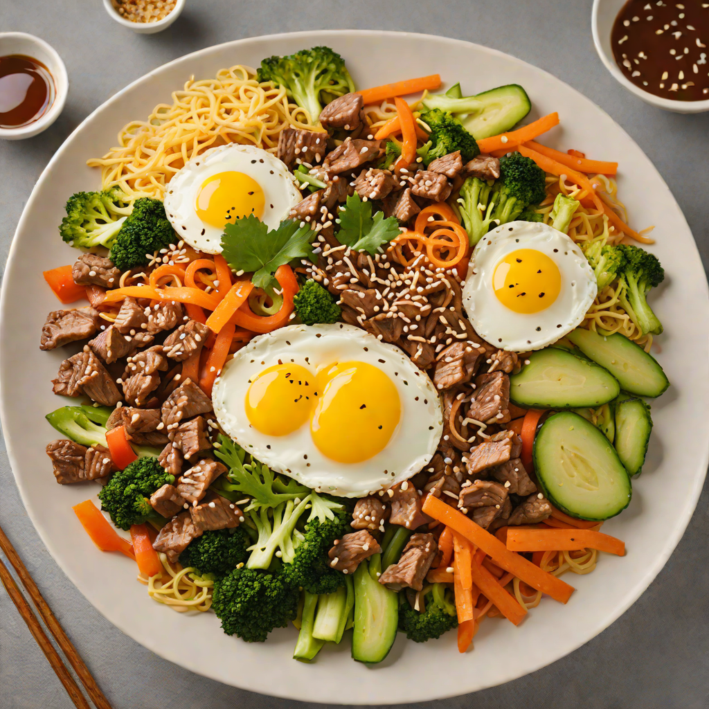 Korean Bibimbap-Inspired Beef and Vegetable Stir Fry