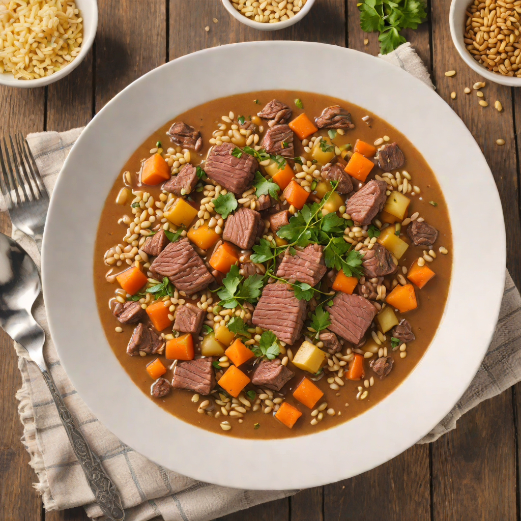 Rustic Midwestern Beef and Barley Stew