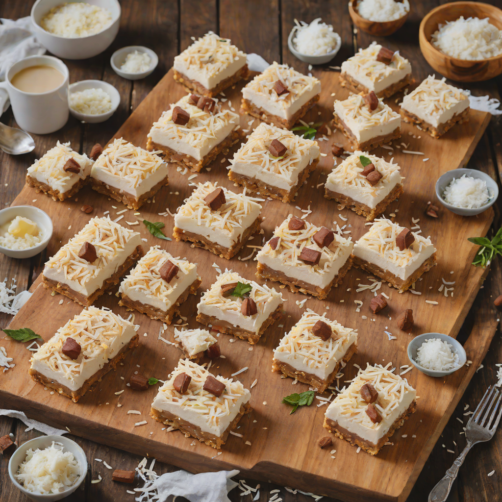 No-Bake Lamington Cheesecake Bars with Coconut Crust