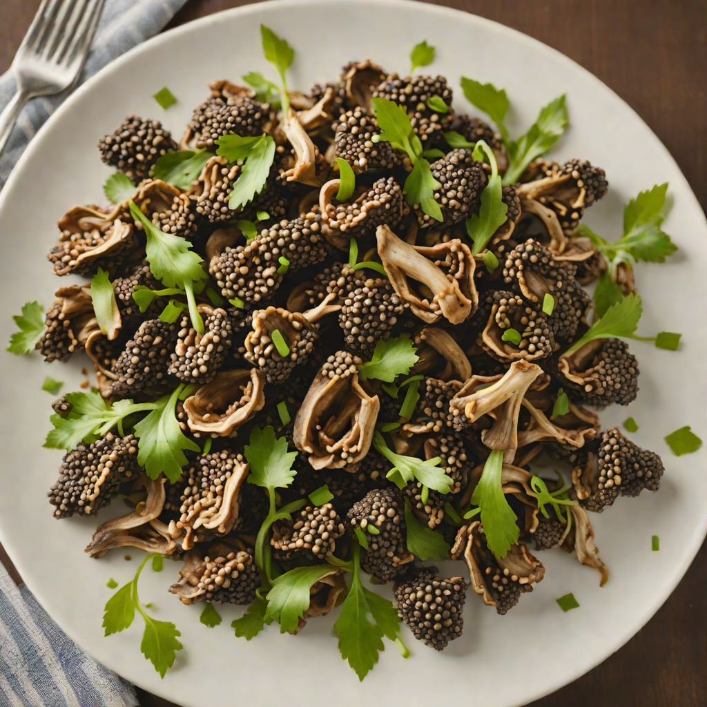 Stir-Fried Michigan Morel Mushrooms with Garlic and Scallions