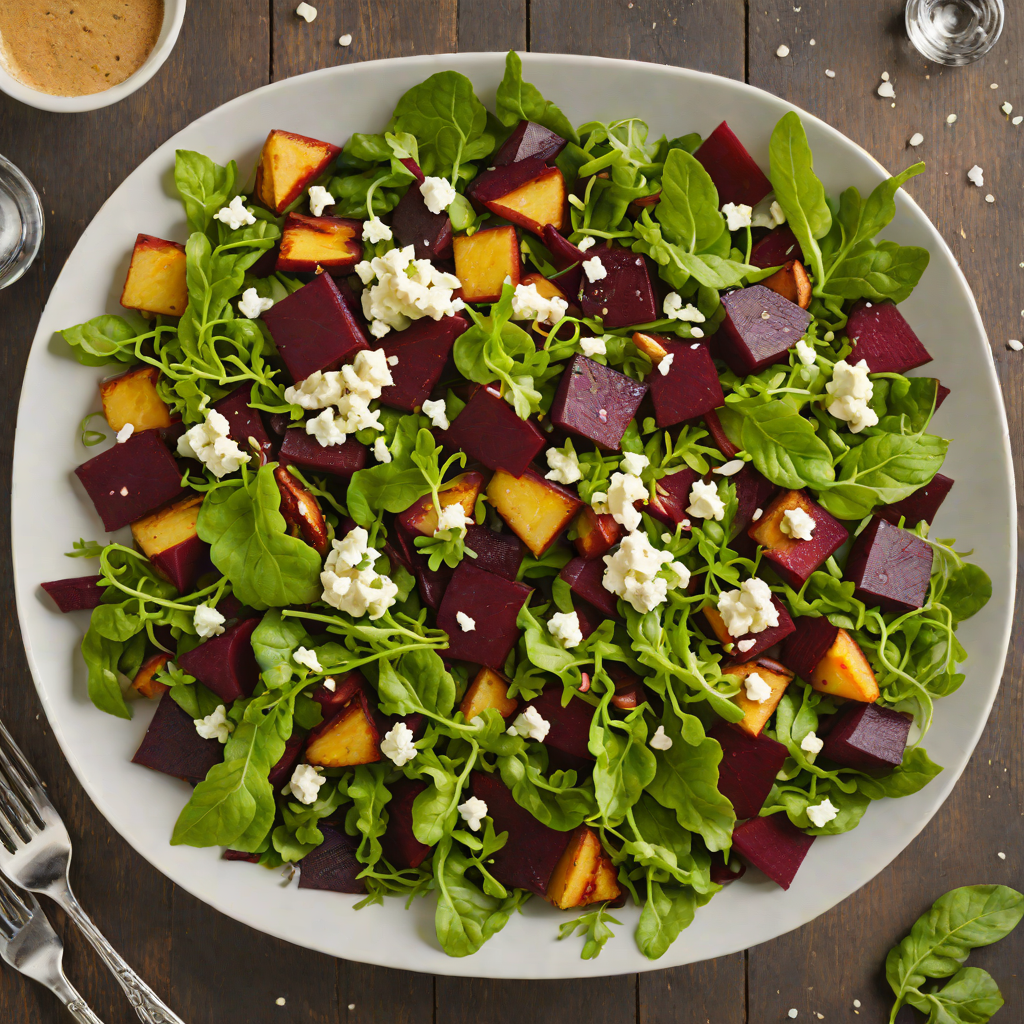 Kalamazoo-Inspired Balsamic Roasted Beet and Goat Cheese Salad