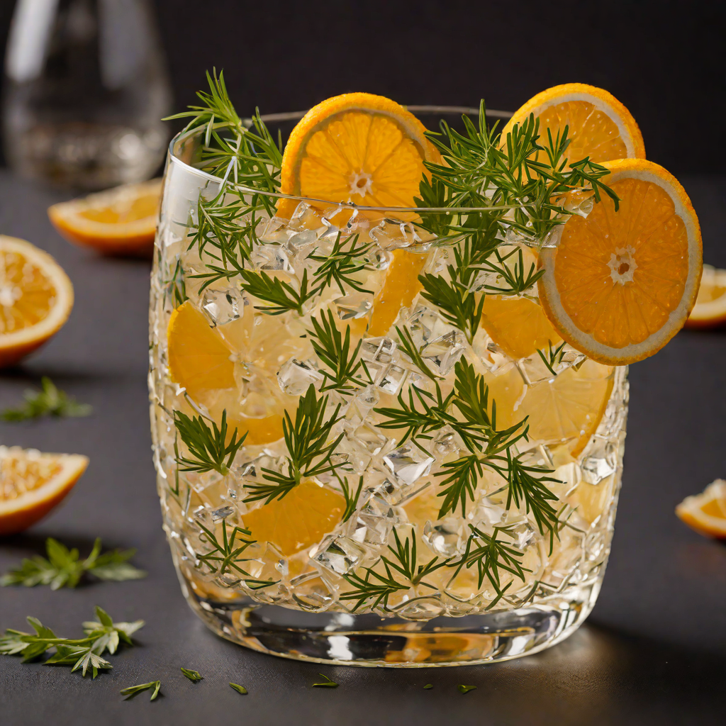 Orange-Infused Gin and Tonic with Fresh Herbs