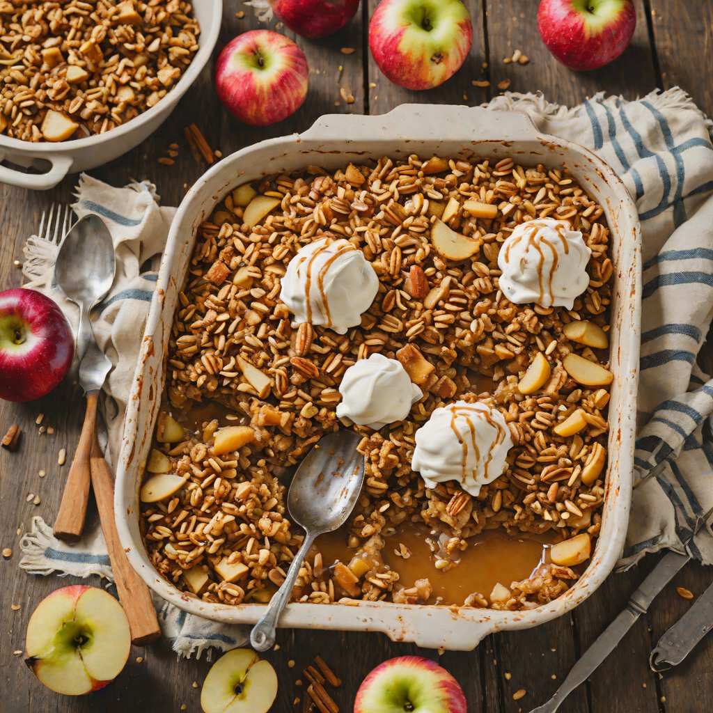 Oven-Baked Cinnamon Apple Crisp with Oats