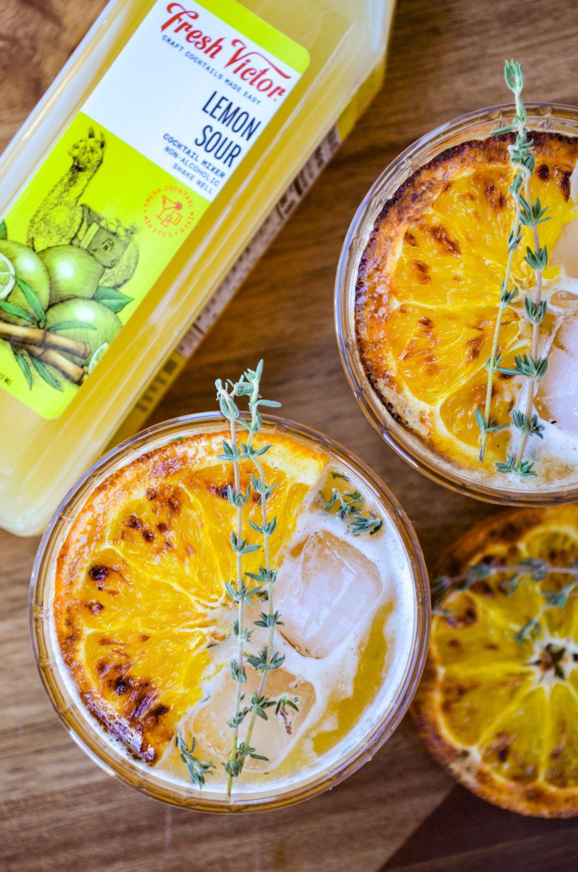 Roasted Orange and Thyme Bourbon Sour
