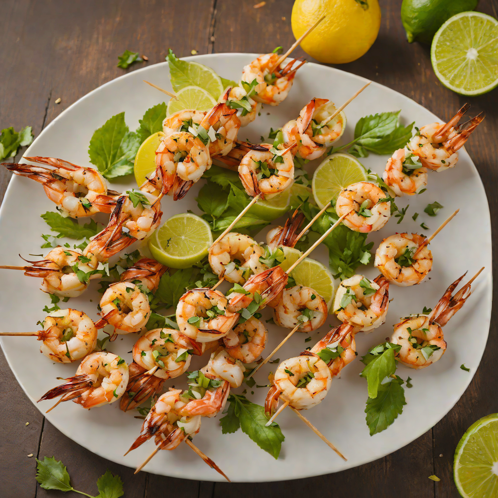 Pan-Seared Rum-Marinated Caribbean Shrimp Skewers