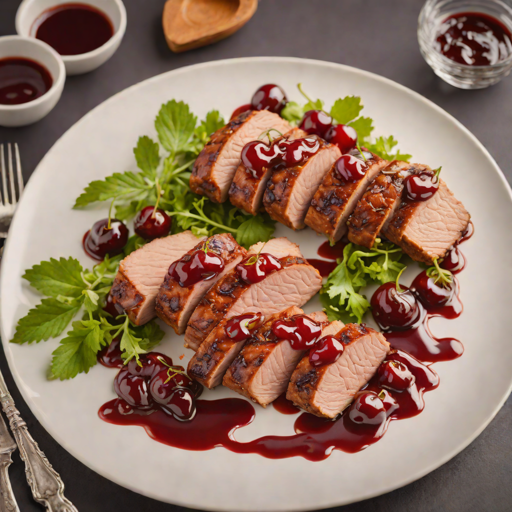 Maple-Glazed Pork Tenderloin with Michigan Cherry Sauce