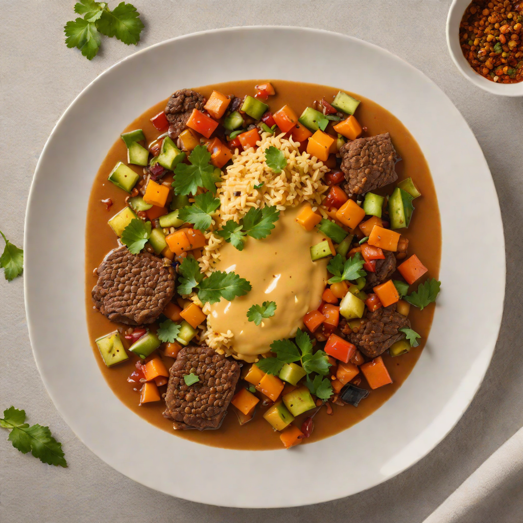 Steamed Ethiopian Tibs with Sautéed Vegetables and Berbere Butter