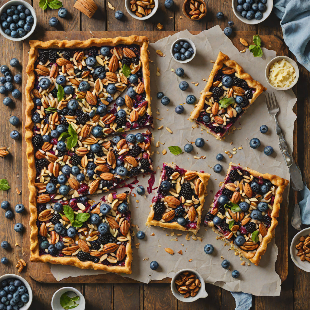Sheet Pan Blueberry Almond Tart