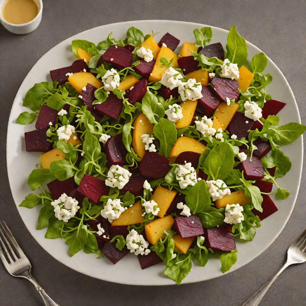 Kalamazoo-Inspired Roasted Beet and Goat Cheese Salad