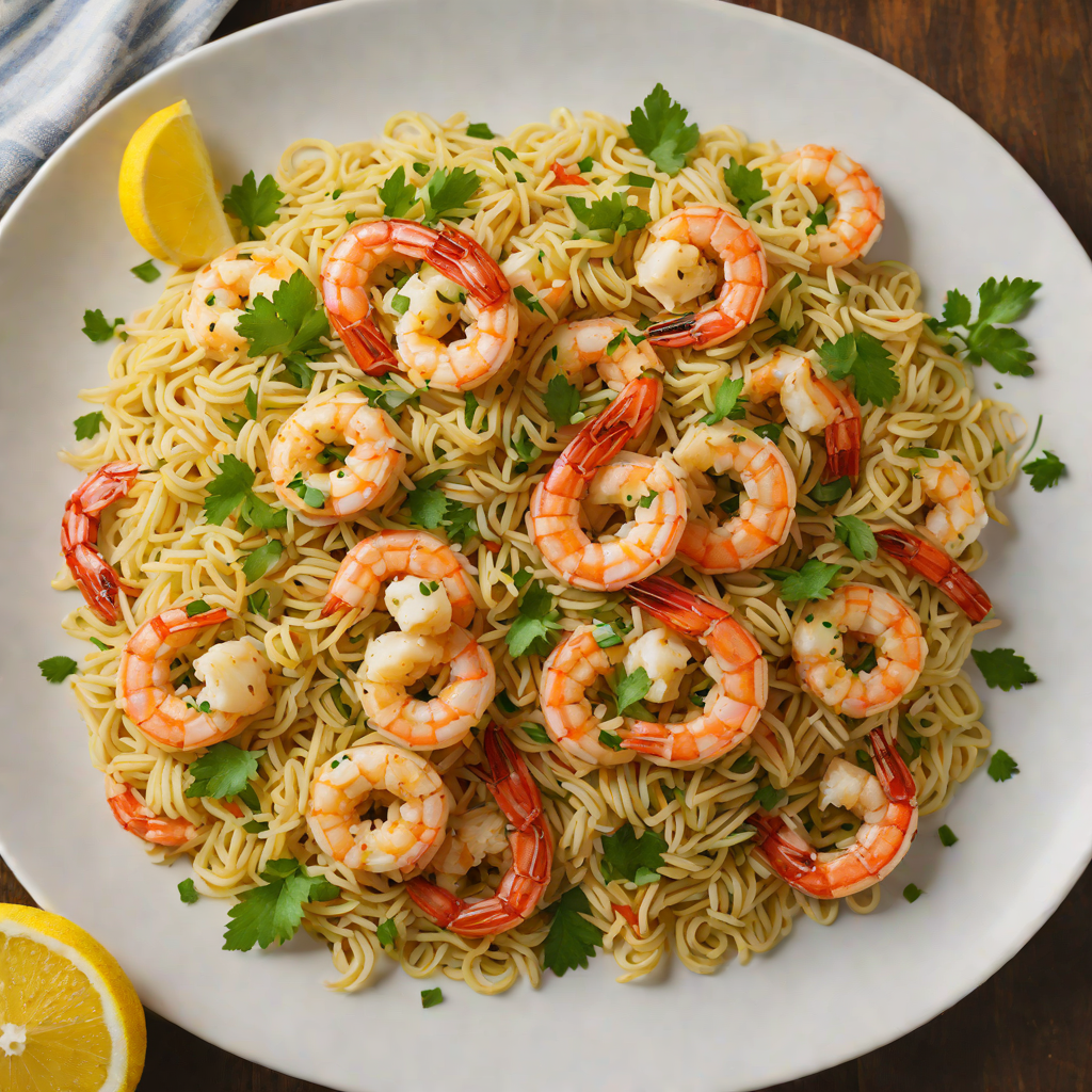 Sautéed Garlic Shrimp with Zesty Lemon Orzo