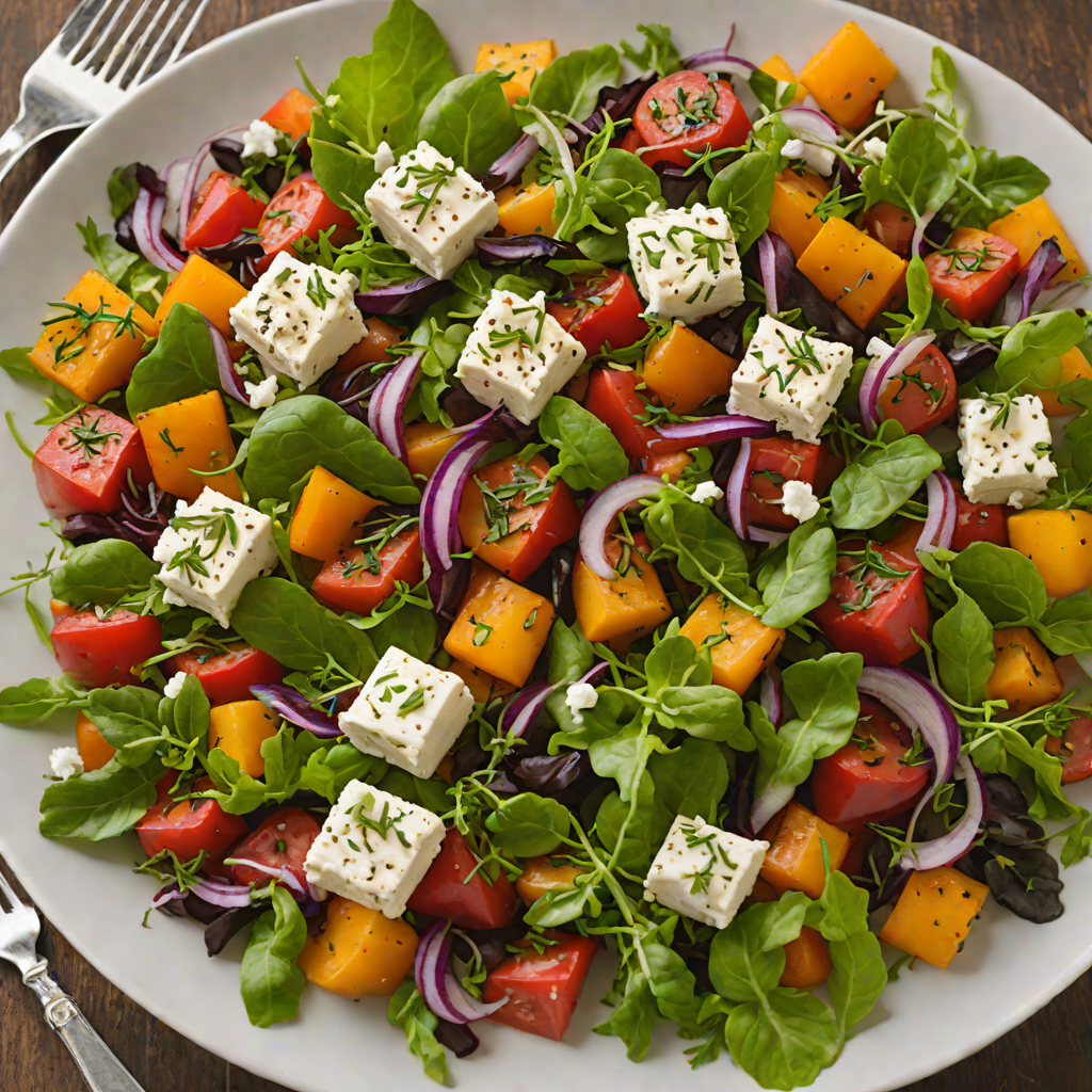 Balsamic-Roasted Vegetable and Goat Cheese Salad