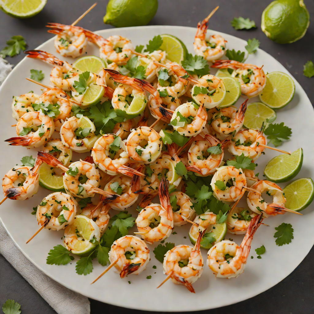 Char-Grilled Shrimp Skewers with Cilantro-Lime Marinade