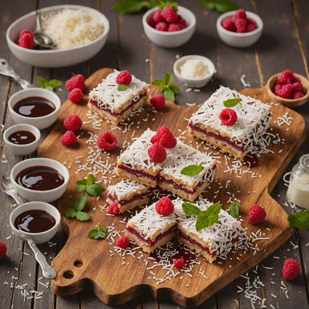 No-Bake Lamington Slice with Coconut and Raspberry Jam