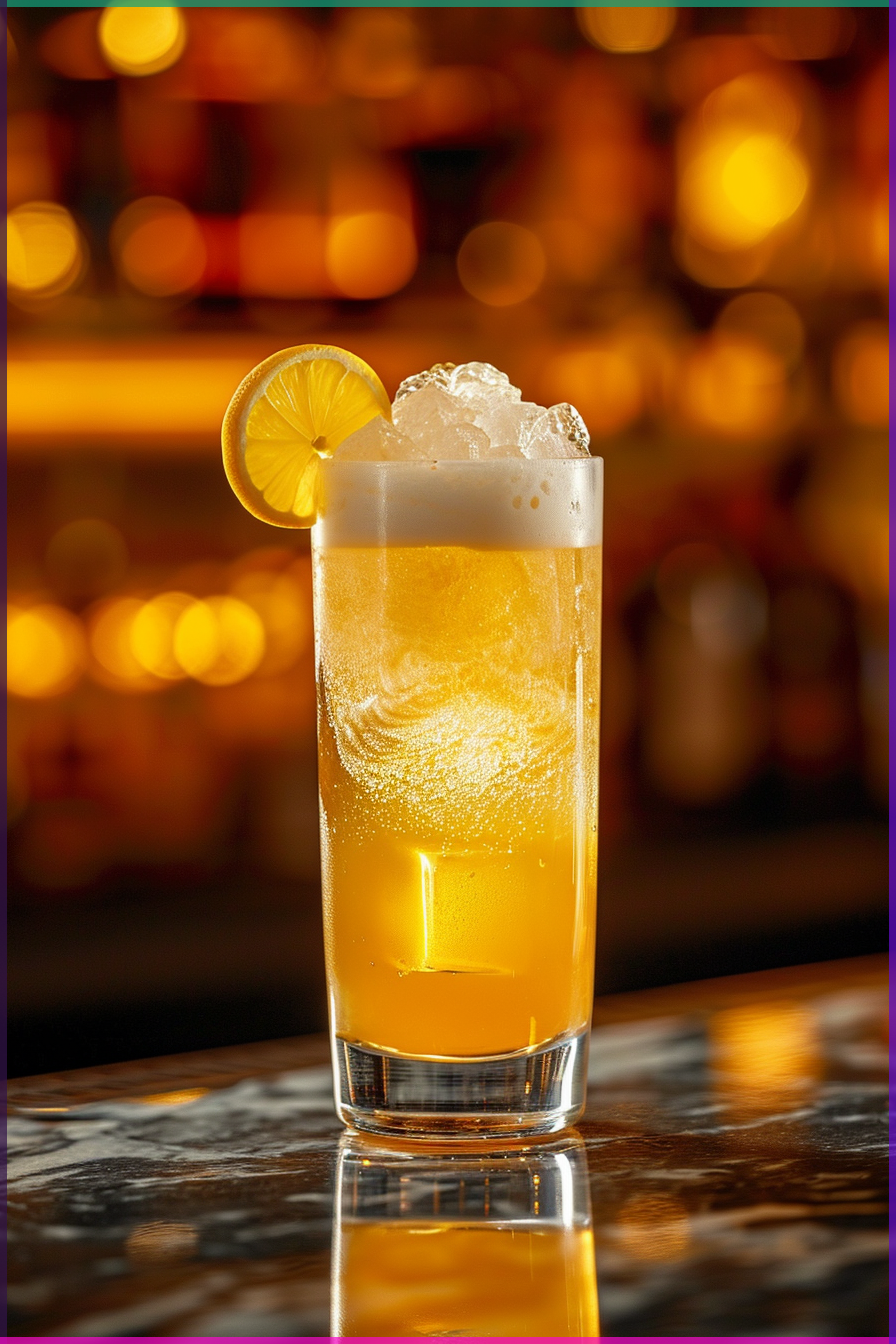 Honey-Ginger Sparkling Gin Cooler