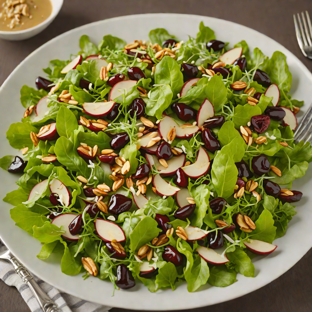 Kalamazoo-Inspired Cherry Almond Salad with Maple Vinaigrette