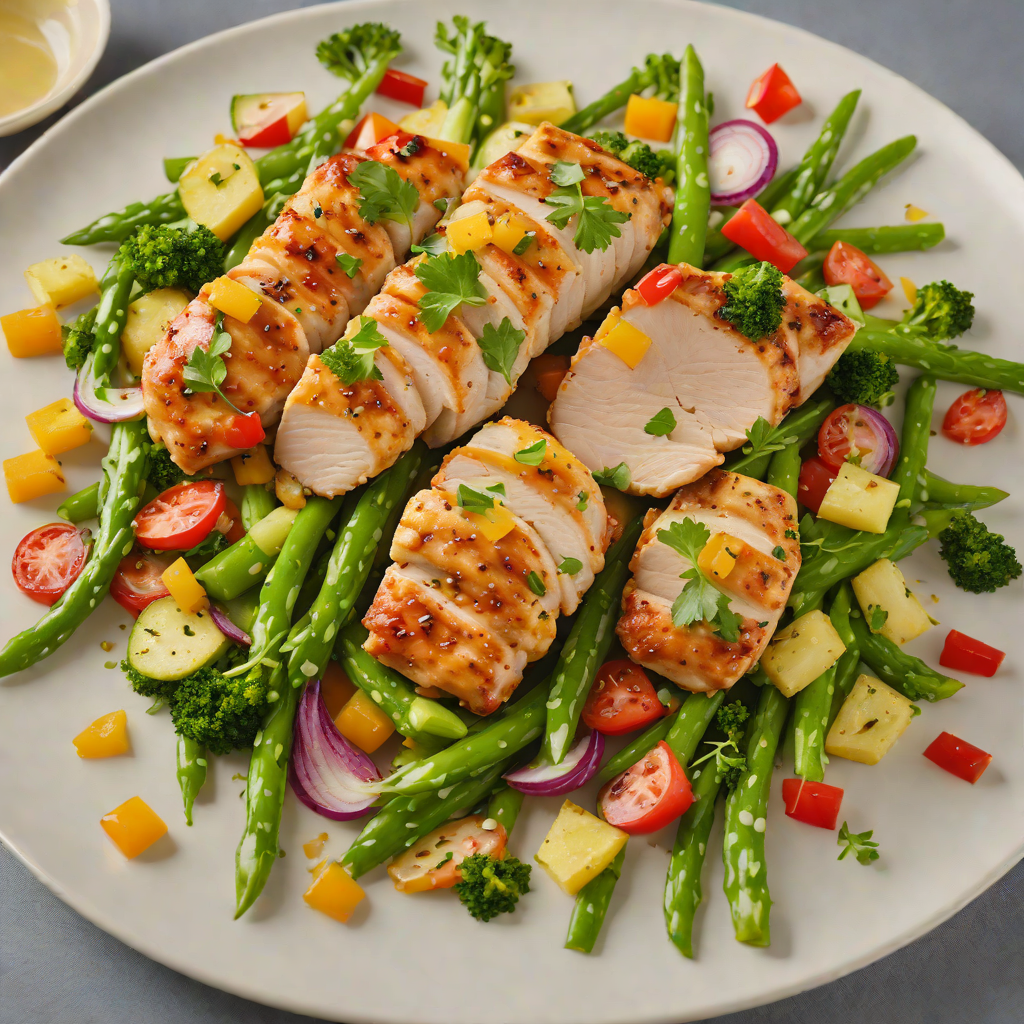 Sautéed Chicken with Honey-Mustard Glaze and Spring Vegetables