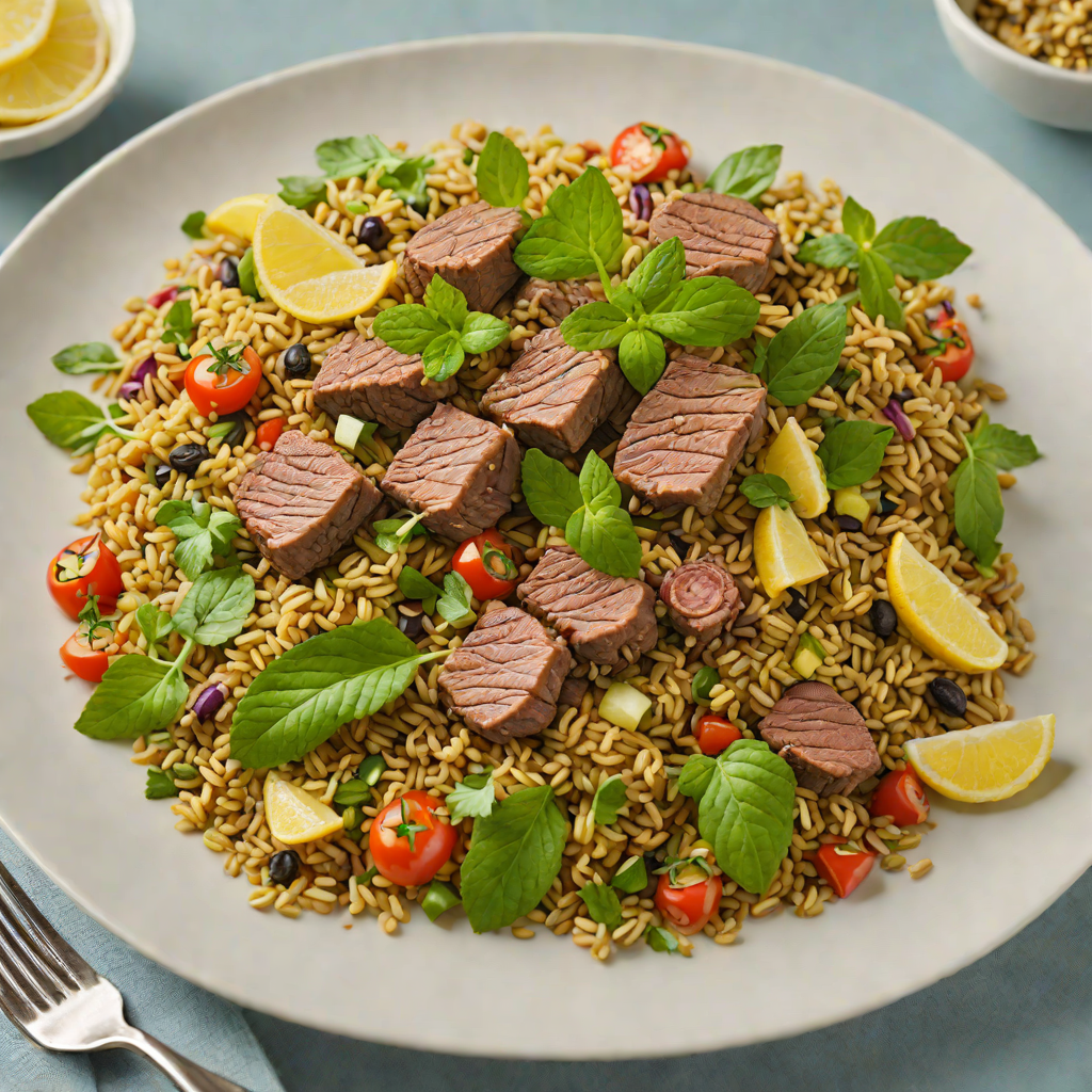 Spiced Lamb and Freekeh Salad with Mint and Lemon