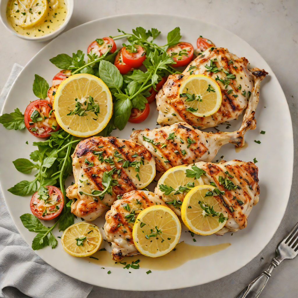 Grilled Lemon-Pepper Chicken with Garlic Butter