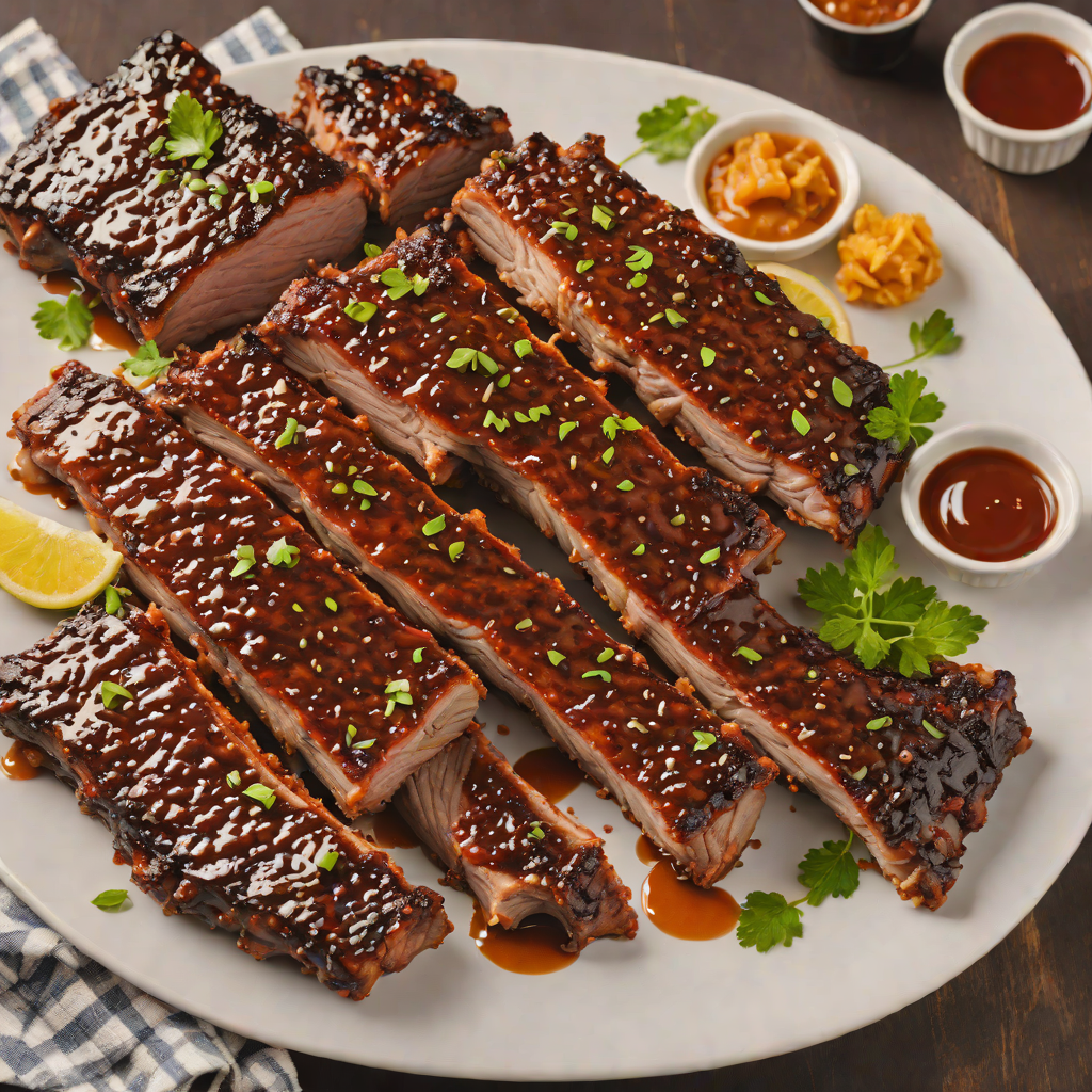 Texas-Style Smoked Pork Ribs with Dry Rub and Tangy BBQ Glaze