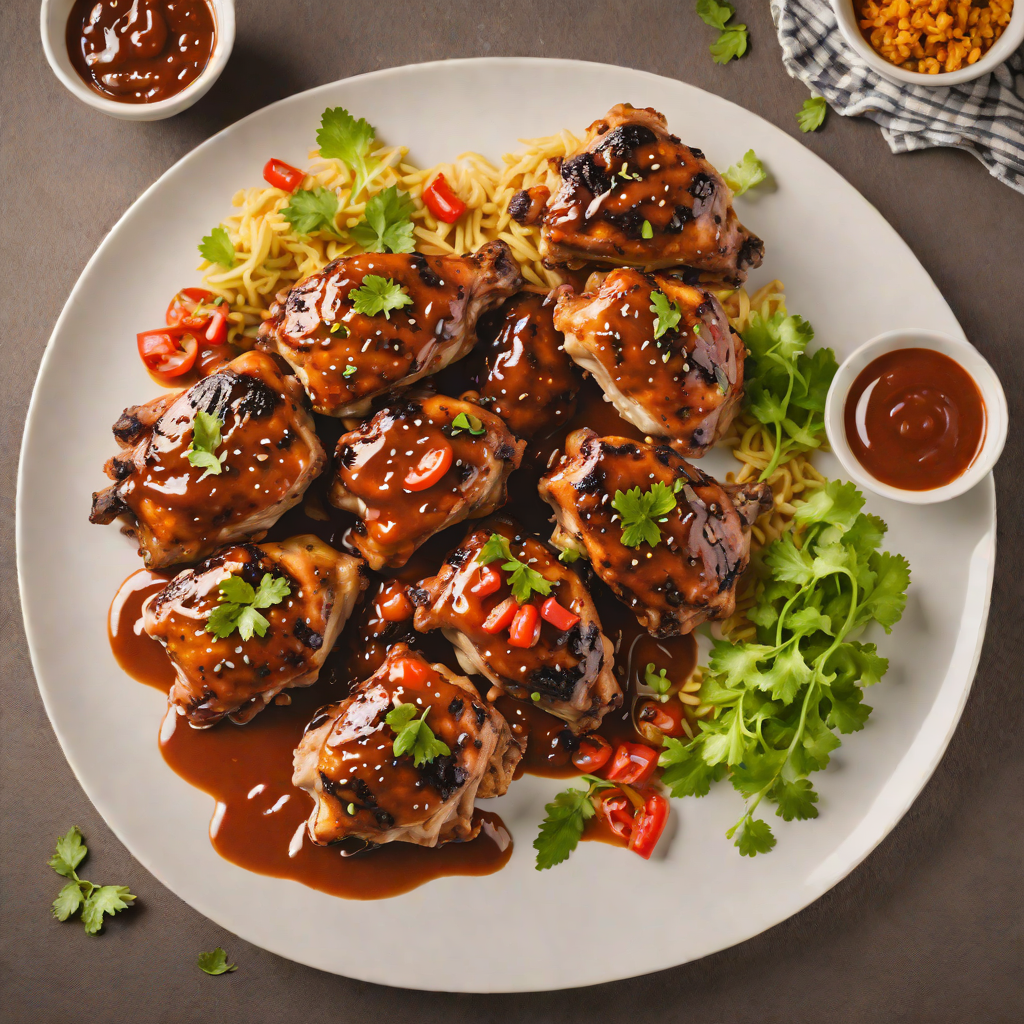 Charcoal-Grilled Chicken Thighs with New Mexican Chili BBQ Sauce