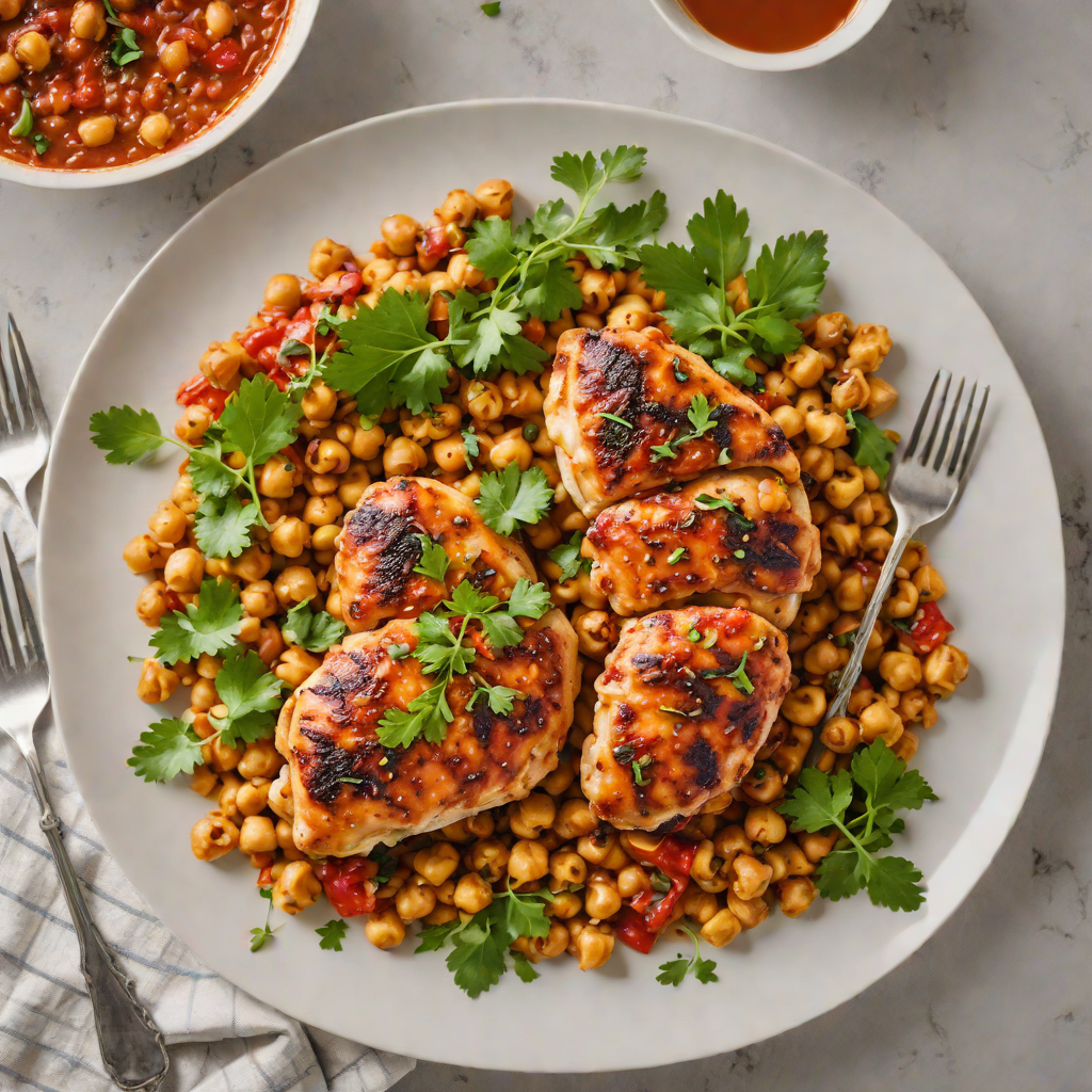 One-Pot Spicy Harissa Chicken with Chickpeas