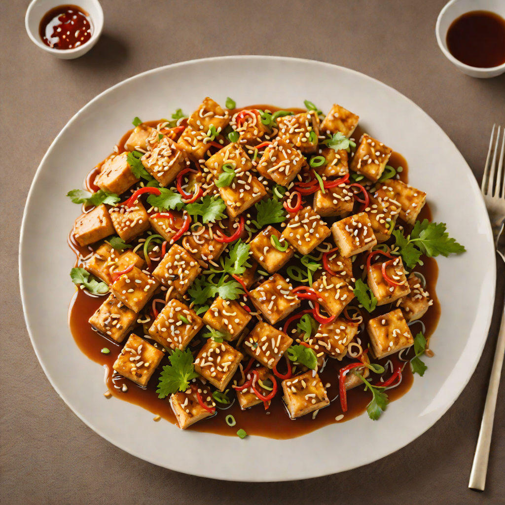 Stir-Fried Tofu with Spicy Ginger-Sesame Sauce