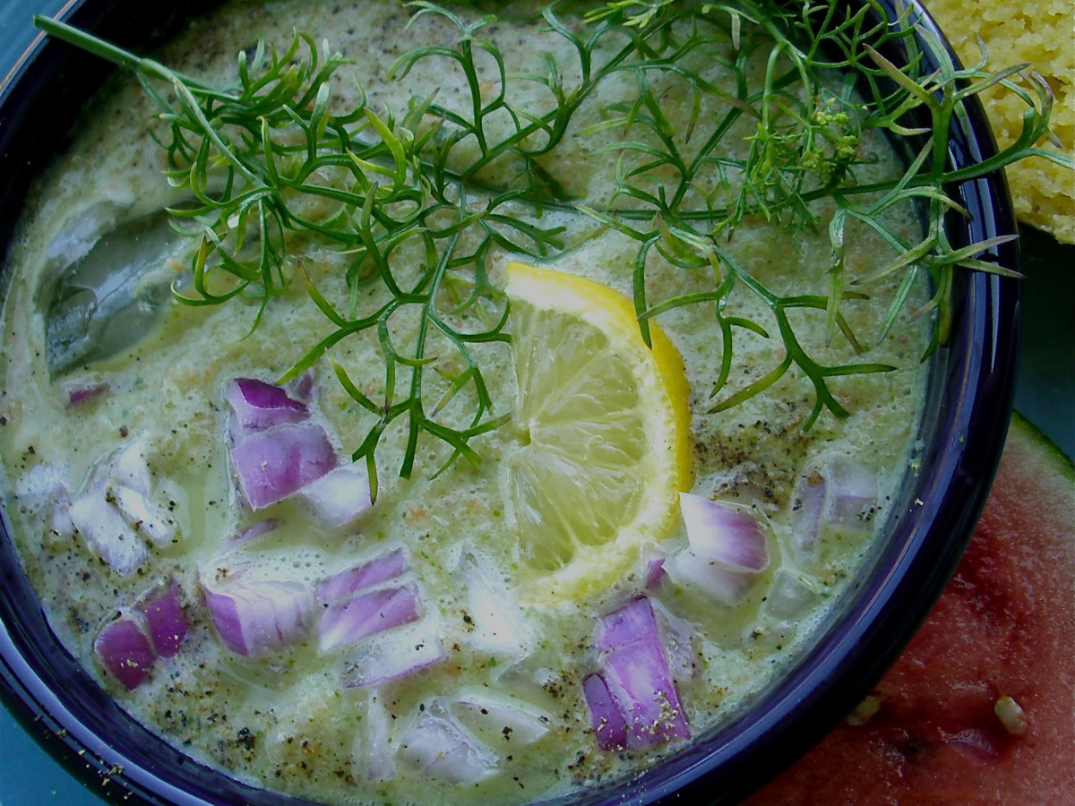Glacial Lake Cucumber Soup with Dill & Lemon