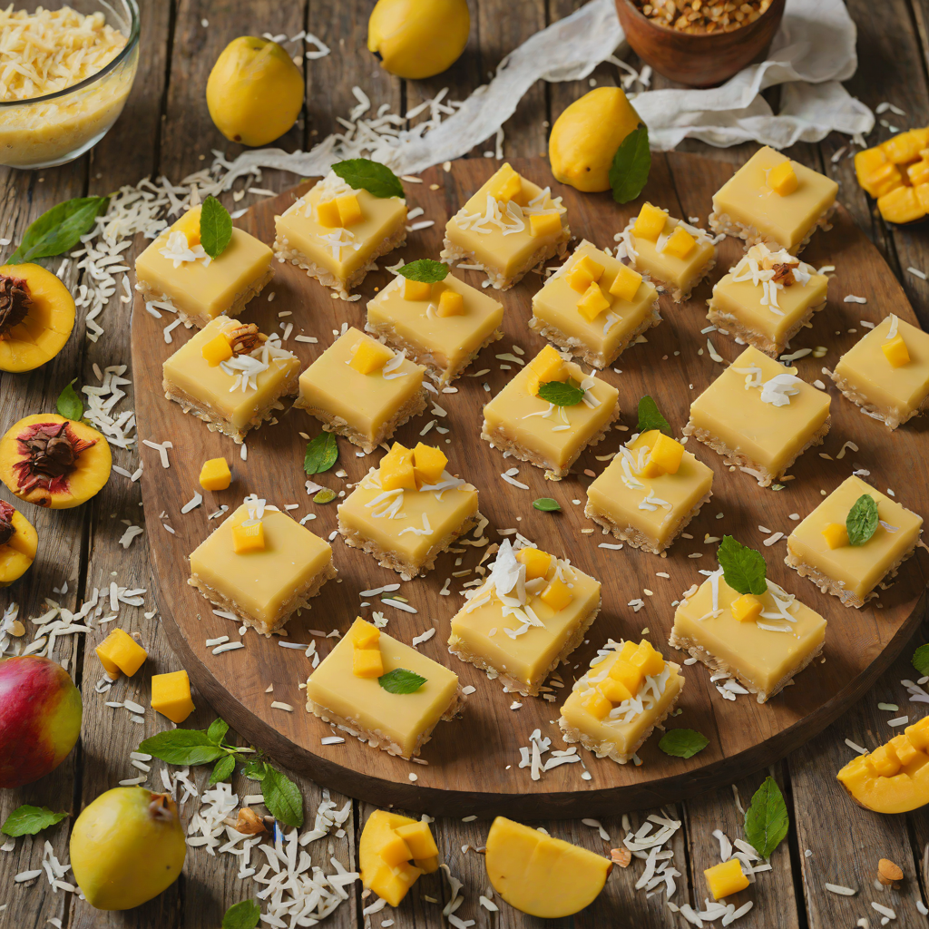 No-Bake Coconut Mango Cream Bars